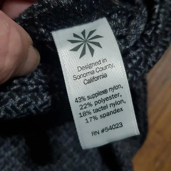 Athleta Grey black tweed knit comfort stretch pants with pockets - Picture 6 of 9